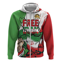 Free Iran Lion and Sun Personalized Hoodie Persian Freedom Protest