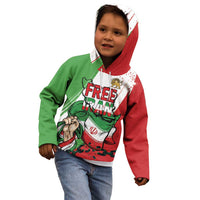 Free Iran Lion and Sun Personalized Kid Hoodie Persian Freedom Protest