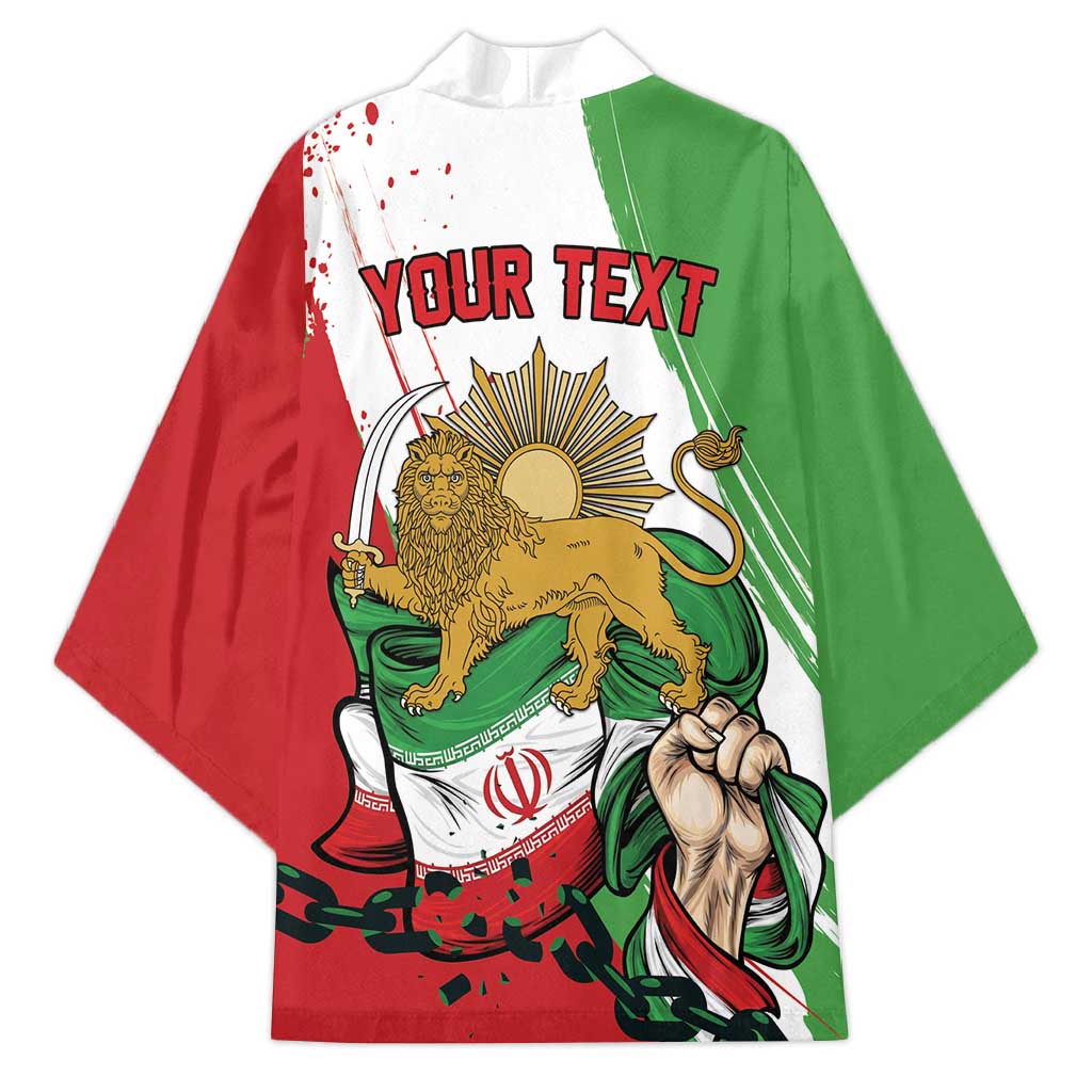 Free Iran Lion and Sun Personalized Kimono Persian Freedom Protest