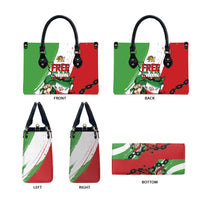 Free Iran Lion and Sun Leather Bag Persian Freedom Protest