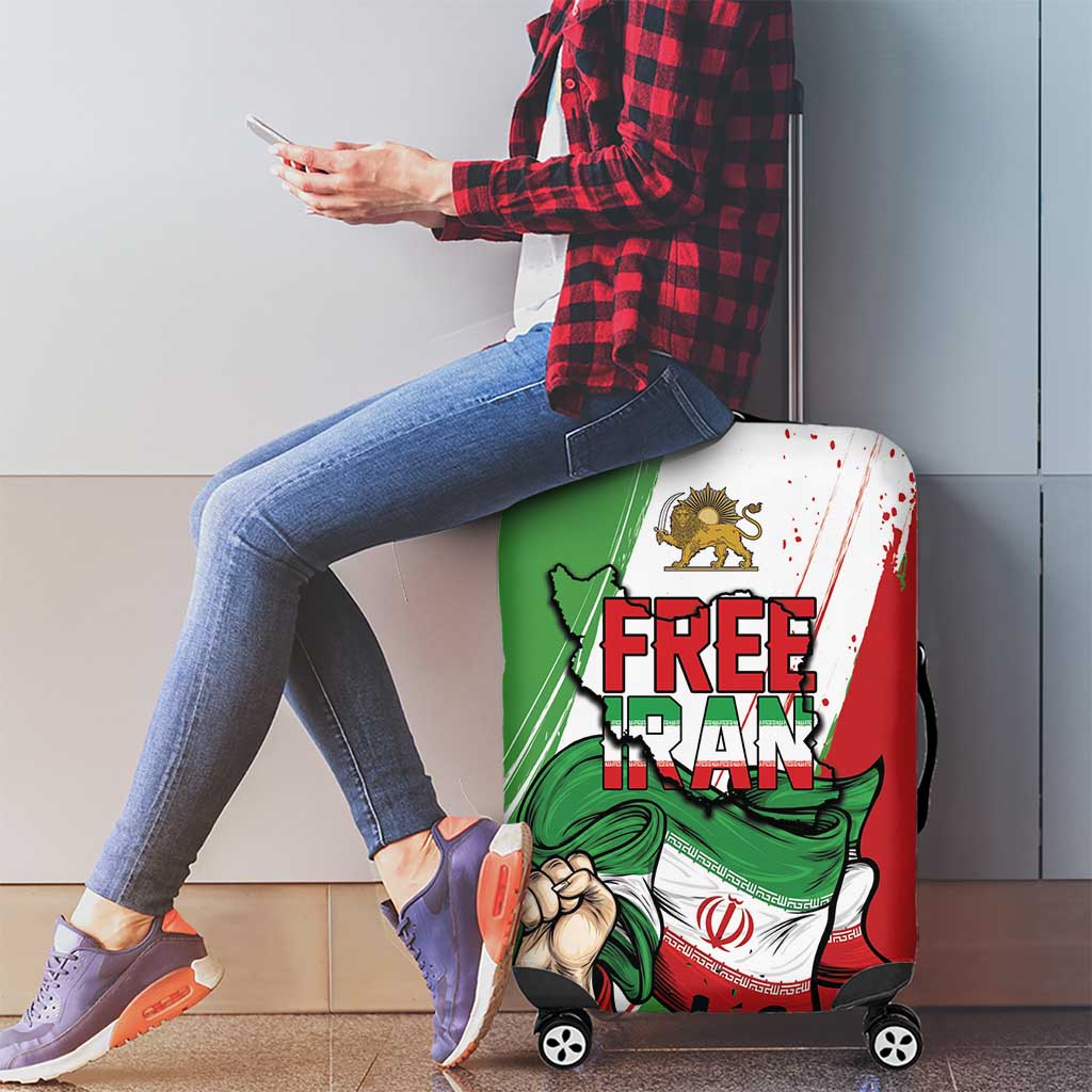 Free Iran Lion and Sun Luggage Cover Persian Freedom Protest