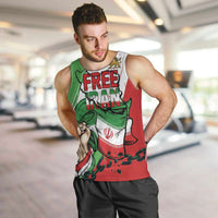 Free Iran Lion and Sun Personalized Men Tank Top Persian Freedom Protest
