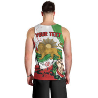 Free Iran Lion and Sun Personalized Men Tank Top Persian Freedom Protest