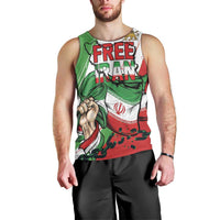 Free Iran Lion and Sun Personalized Men Tank Top Persian Freedom Protest