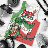 Free Iran Lion and Sun Personalized Men Tank Top Persian Freedom Protest