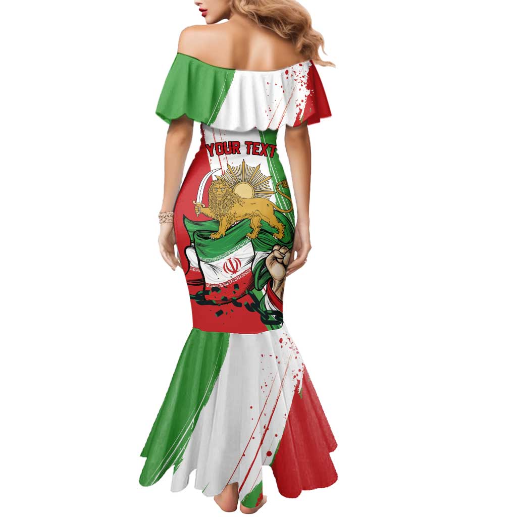 Free Iran Lion and Sun Personalized Mermaid Dress Persian Freedom Protest