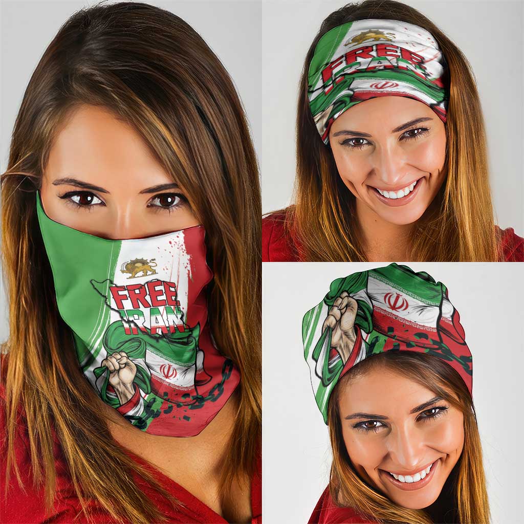 Free Iran Lion and Sun Neck Gaiter Persian Freedom Protest