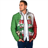 Free Iran Lion and Sun Personalized Padded Jacket Persian Freedom Protest