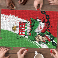 Free Iran Lion and Sun Puzzle Persian Freedom Protest