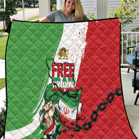 Free Iran Lion and Sun Quilt Persian Freedom Protest