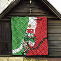 Free Iran Lion and Sun Quilt Persian Freedom Protest