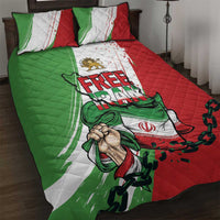 Free Iran Lion and Sun Quilt Bed Set Persian Freedom Protest