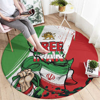 Free Iran Lion and Sun Round Carpet Persian Freedom Protest