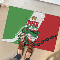 Free Iran Lion and Sun Rubber Doormat Persian Freedom Protest