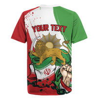 Free Iran Lion and Sun Personalized Rugby Jersey Persian Freedom Protest