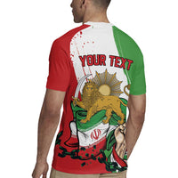 Free Iran Lion and Sun Personalized Rugby Jersey Persian Freedom Protest