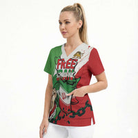 Free Iran Lion and Sun Personalized Scrub Top Persian Freedom Protest