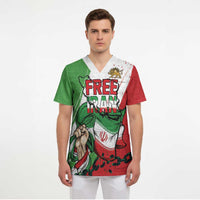 Free Iran Lion and Sun Personalized Scrub Top Persian Freedom Protest