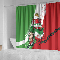 Free Iran Lion and Sun Shower Curtain Persian Freedom Protest