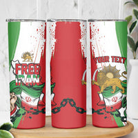Free Iran Lion and Sun Personalized Skinny Tumbler Persian Freedom Protest