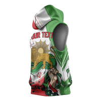 Free Iran Lion and Sun Personalized Sleeveless Hoodie Persian Freedom Protest