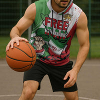 Free Iran Lion and Sun Personalized Sleeveless Hoodie Persian Freedom Protest
