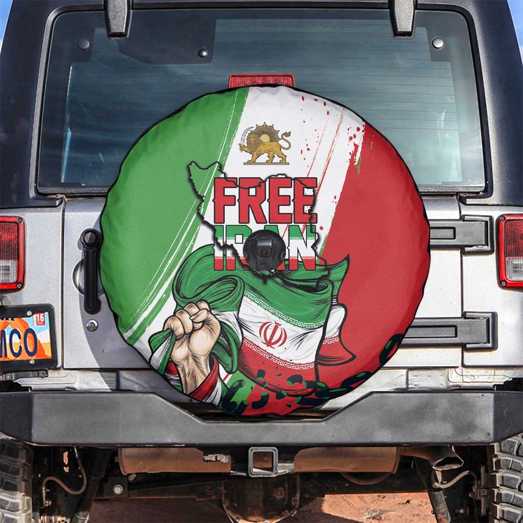 Free Iran Lion and Sun Spare Tire Cover Persian Freedom Protest