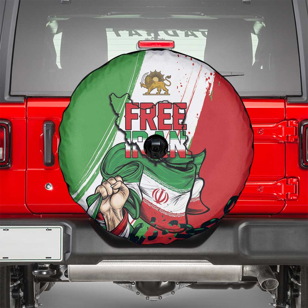 Free Iran Lion and Sun Spare Tire Cover Persian Freedom Protest