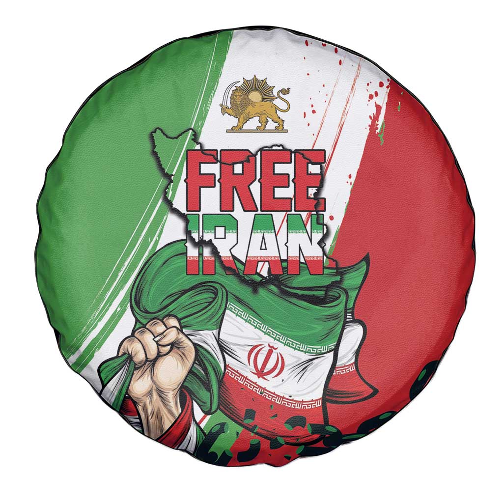 Free Iran Lion and Sun Spare Tire Cover Persian Freedom Protest