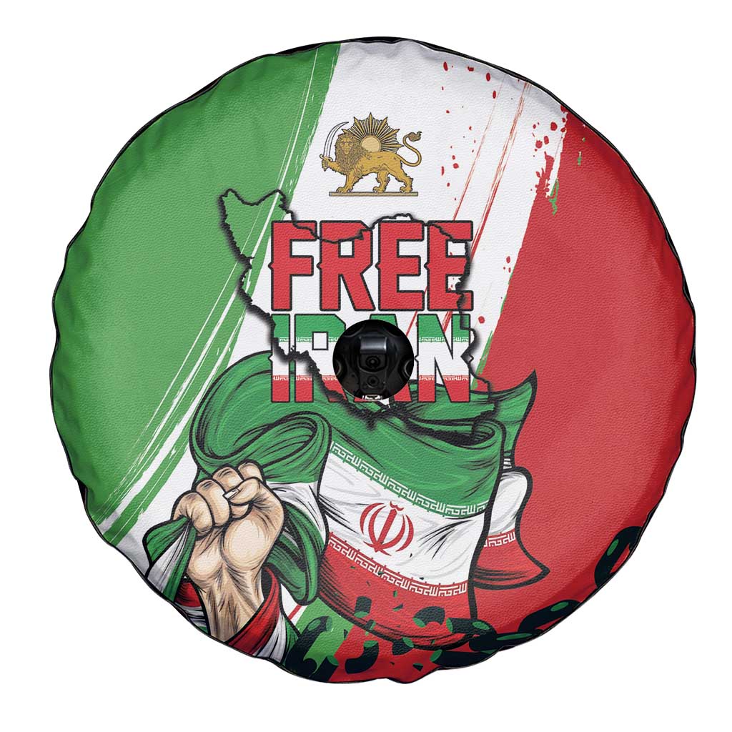 Free Iran Lion and Sun Spare Tire Cover Persian Freedom Protest