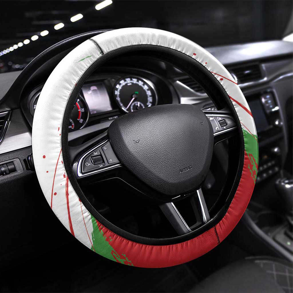 Free Iran Lion and Sun Steering Wheel Cover Persian Freedom Protest