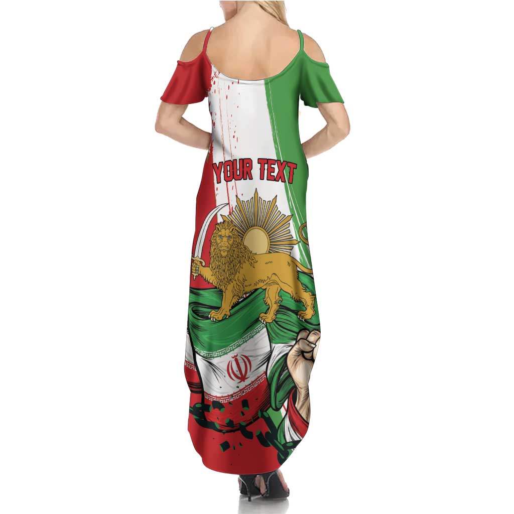 Free Iran Lion and Sun Personalized Summer Maxi Dress Persian Freedom Protest