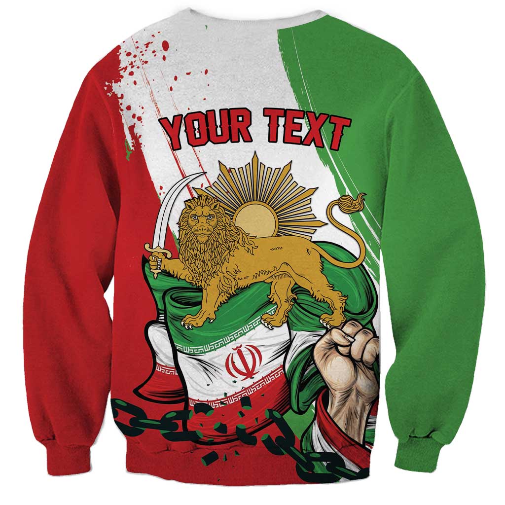 Free Iran Lion and Sun Personalized Sweatshirt Persian Freedom Protest