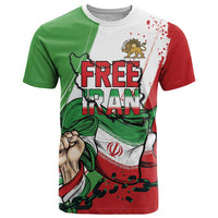 Free Iran Lion and Sun Personalized T Shirt Persian Freedom Protest