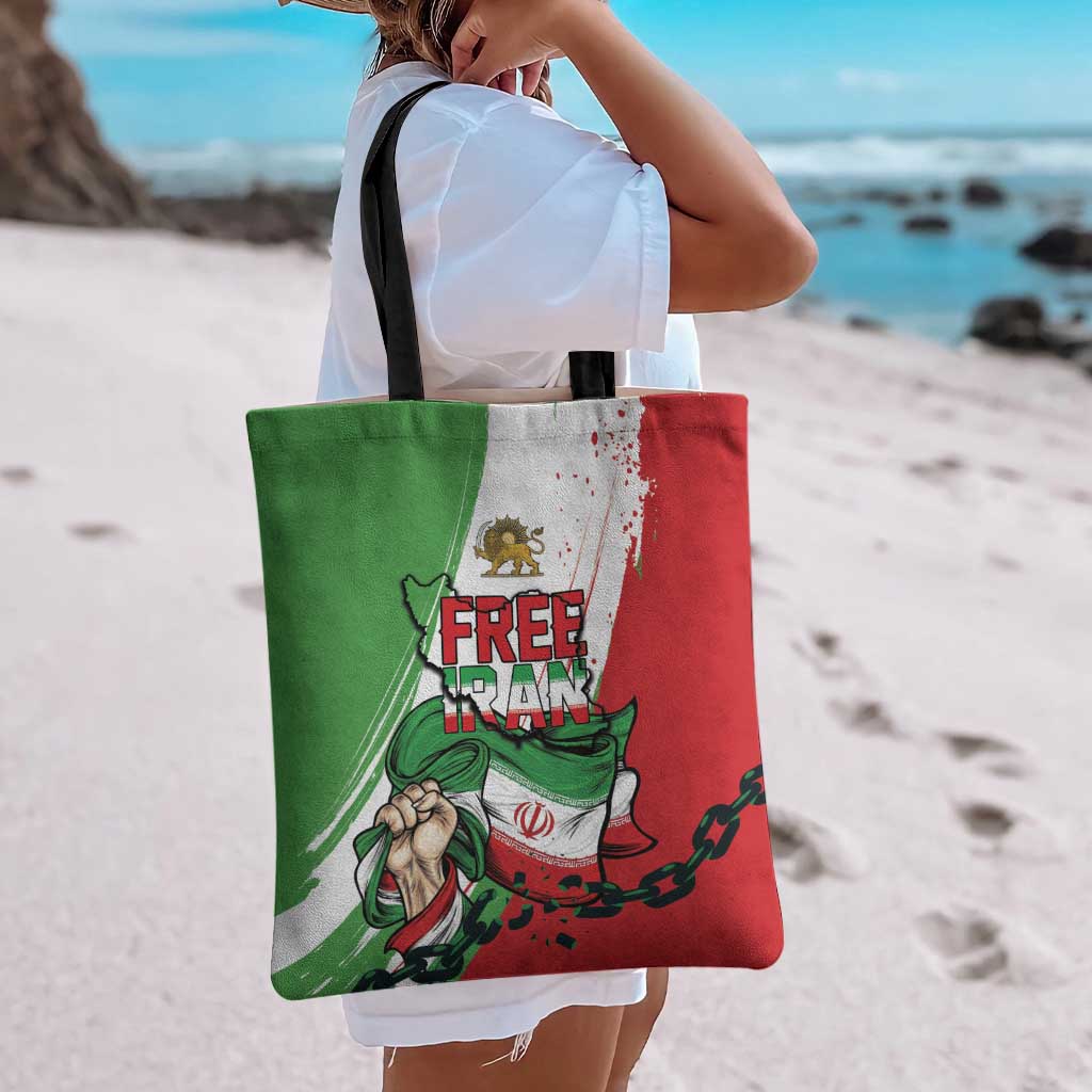 Free Iran Lion and Sun Tote Bag Persian Freedom Protest
