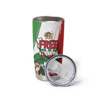 Free Iran Lion and Sun Personalized Tumbler Cup Persian Freedom Protest