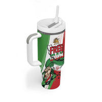 Free Iran Lion and Sun Personalized Tumbler With Handle Persian Freedom Protest
