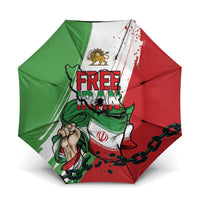 Free Iran Lion and Sun Umbrella Persian Freedom Protest