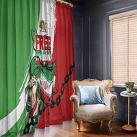 Free Iran Lion and Sun Window Curtain Persian Freedom Protest
