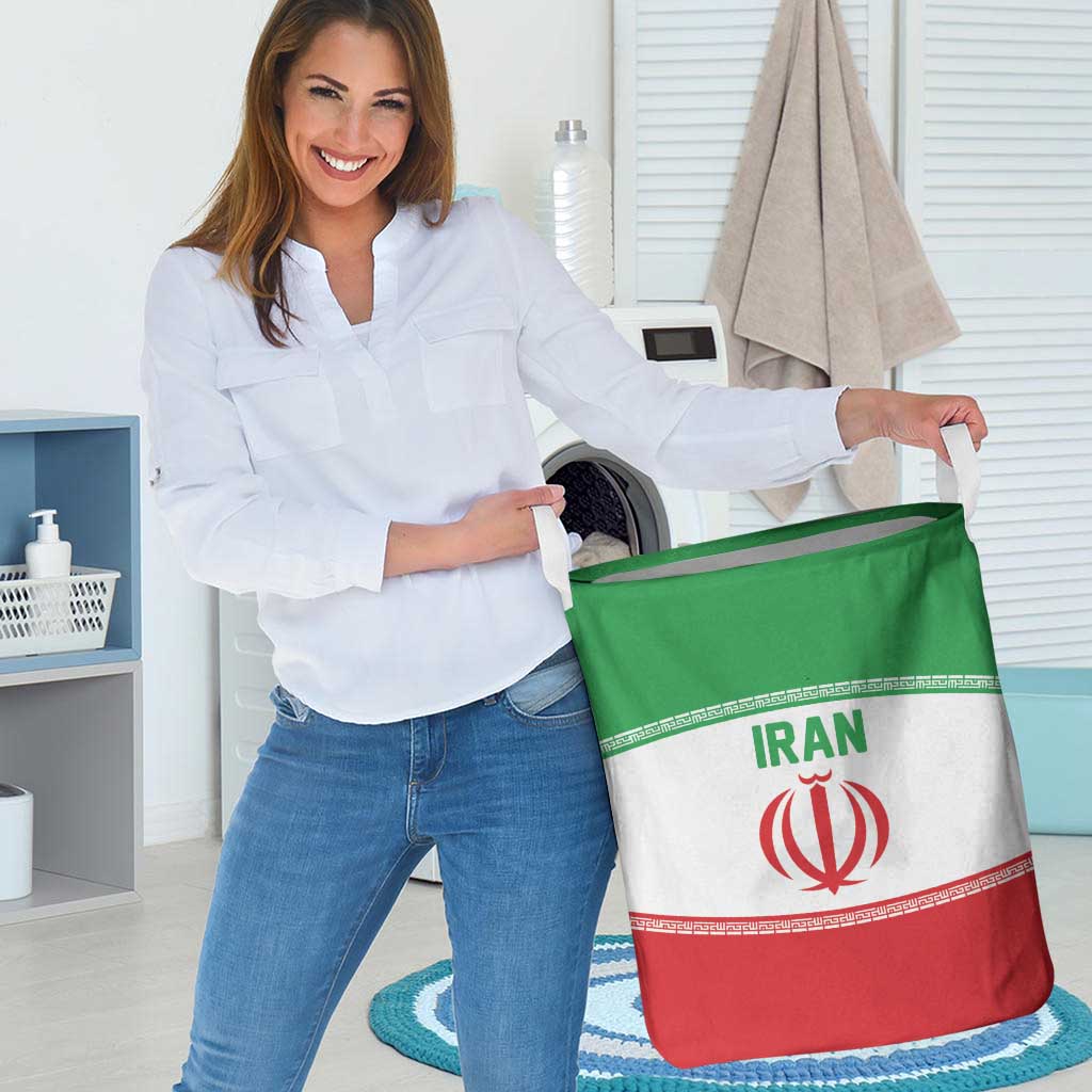 Iran Flag Laundry Basket Persian Pride National Colors