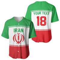 Iran Flag Custom Baseball Jersey Persian Pride National Colors