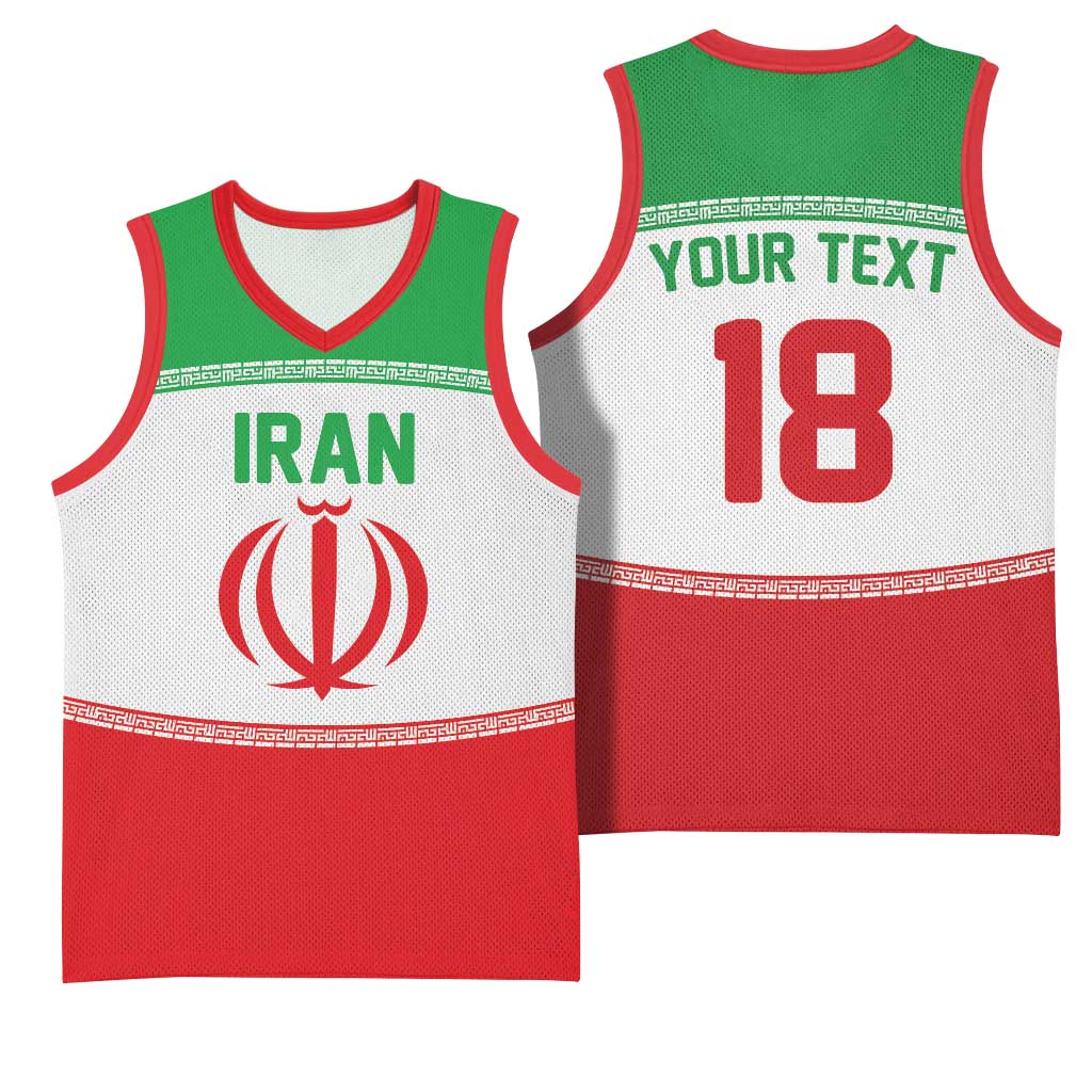Iran Flag Custom Basketball Jersey Persian Pride National Colors