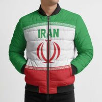 Iran Flag Custom Bomber Puffer Jacket Persian Pride National Colors