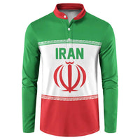 Iran Flag Custom Button Sweatshirt Persian Pride National Colors