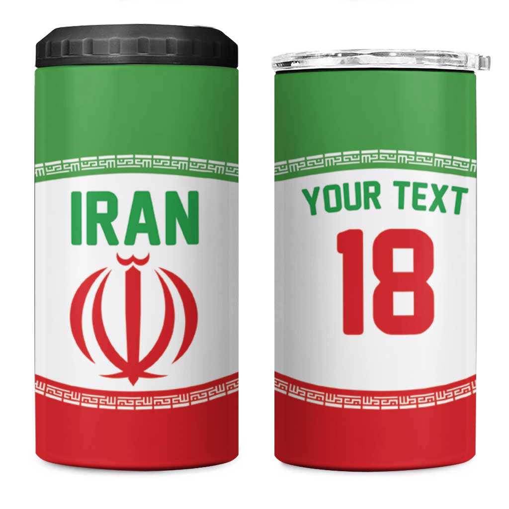 Iran Flag Custom 4 in 1 Can Cooler Tumbler Persian Pride National Colors