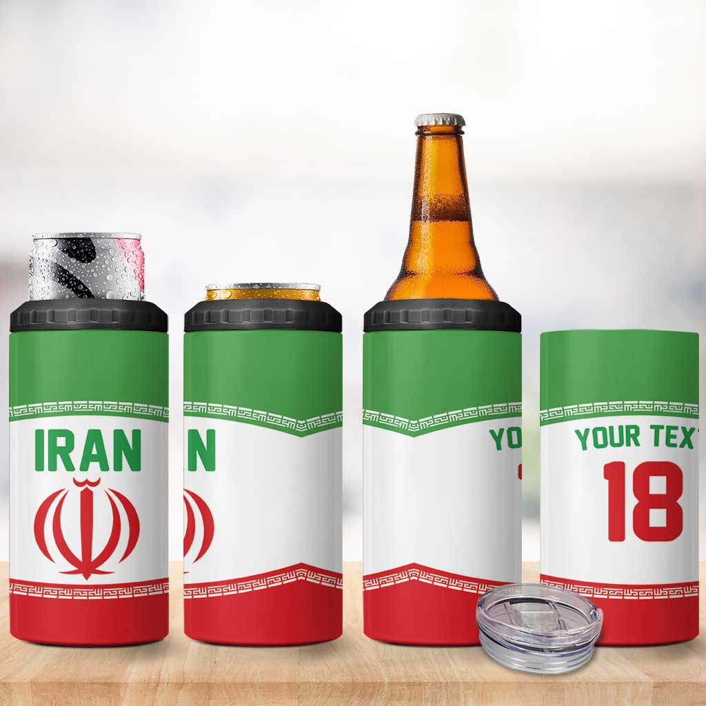Iran Flag Custom 4 in 1 Can Cooler Tumbler Persian Pride National Colors