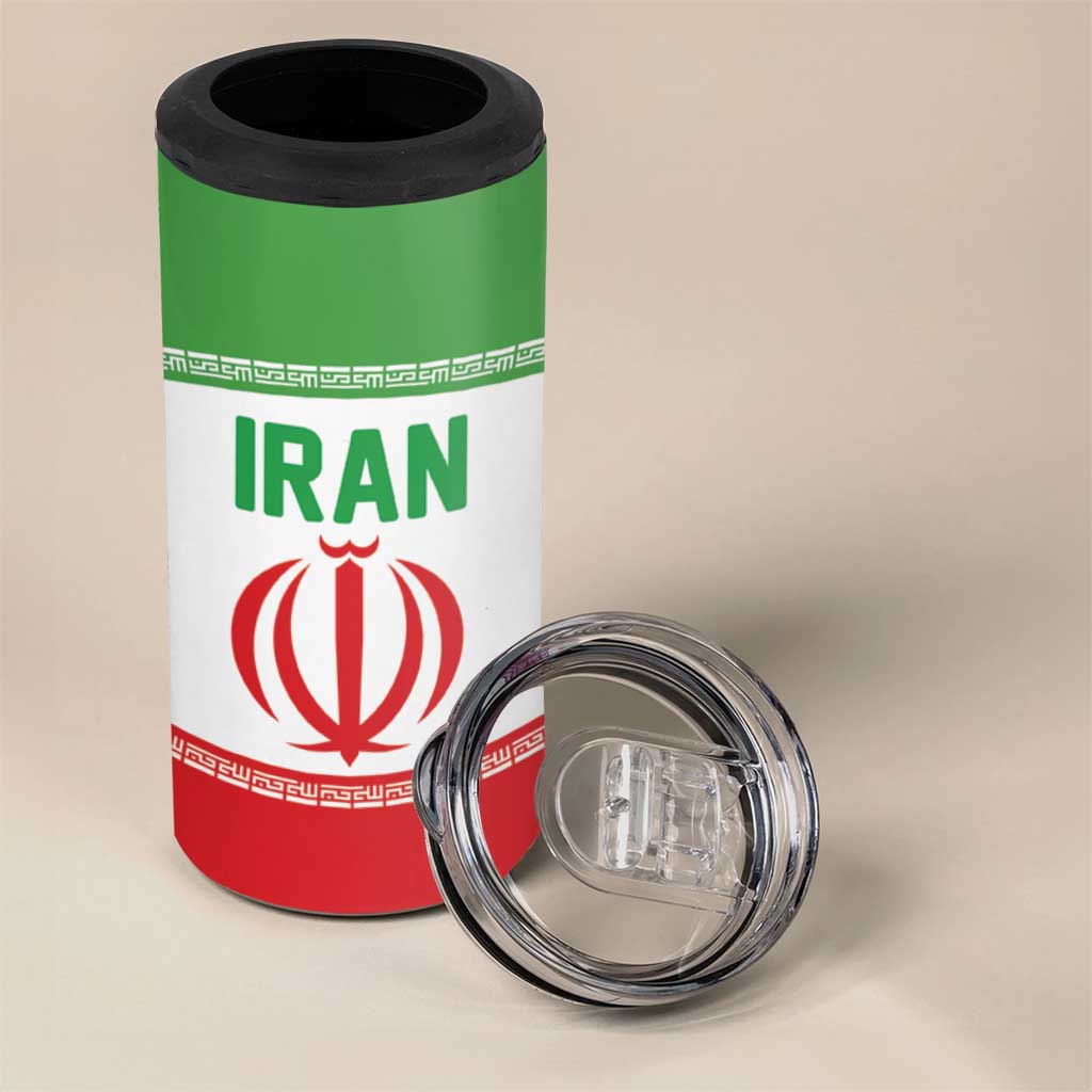 Iran Flag Custom 4 in 1 Can Cooler Tumbler Persian Pride National Colors