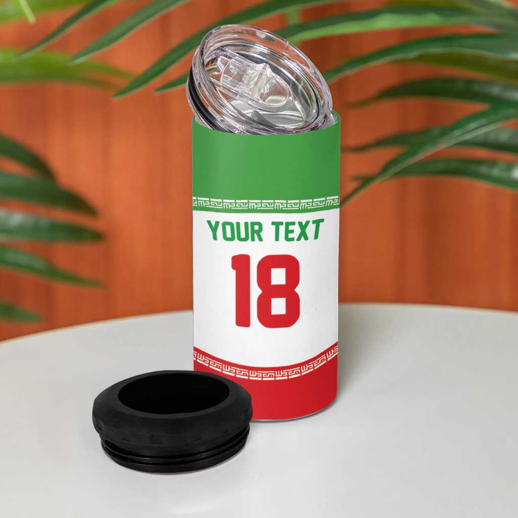 Iran Flag Custom 4 in 1 Can Cooler Tumbler Persian Pride National Colors
