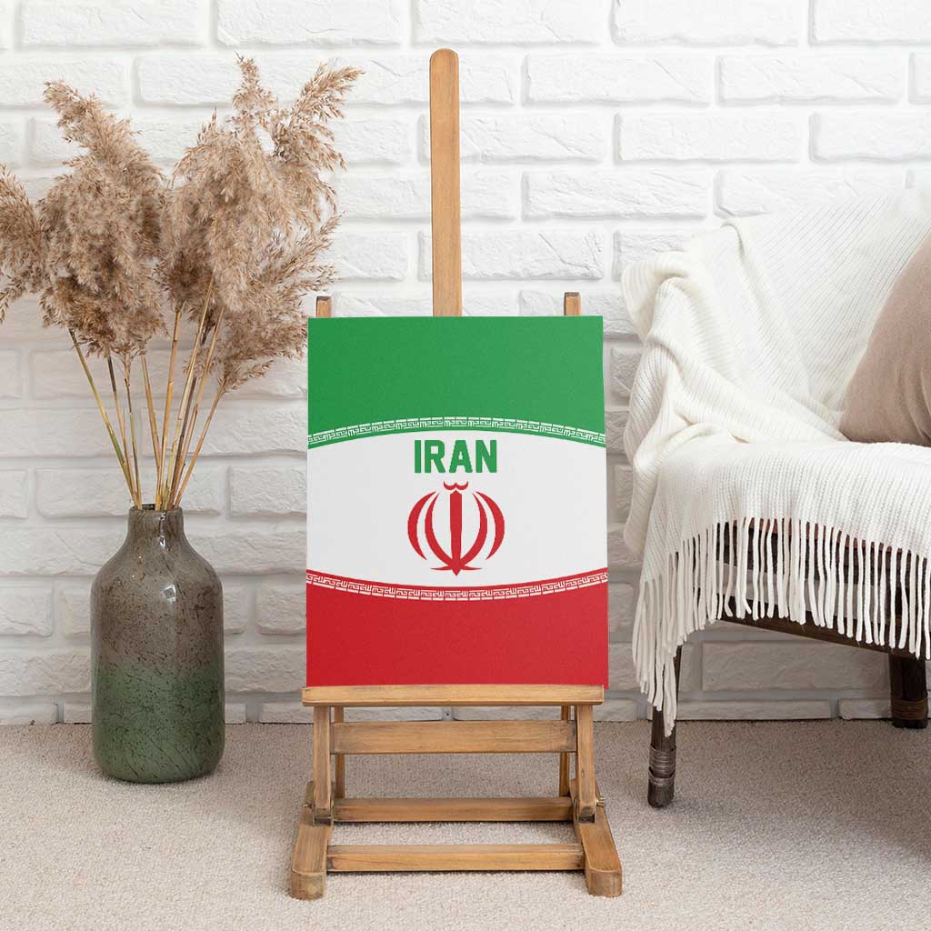 Iran Flag Canvas Wall Art Persian Pride National Colors