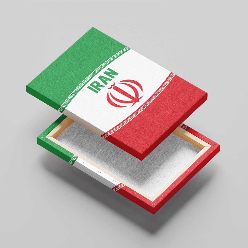 Iran Flag Canvas Wall Art Persian Pride National Colors